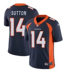 Nike Broncos 14 Courtland Sutton Navy Alternate Vapor Untouchable Limited Jersey