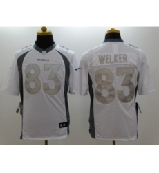 Nike Denver Broncos 83 Wes Welker White Game Platinum NFL Jersey