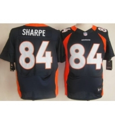 Nike Denver Broncos 84 Shannon Sharpe Blue Elite NFL Jersey