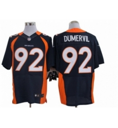 Nike Denver Broncos 92 Elvis Dumervil Blue Elite NFL Jersey