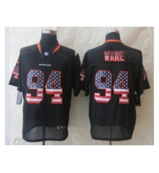 Nike Denver Broncos 94 DeMarcus Ware Black Elite USA Flag Fashion NFL Jersey