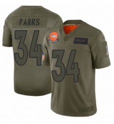 Womens Denver Broncos 34 Will Parks Limited Camo 2019 Salute to Service Football Jersey