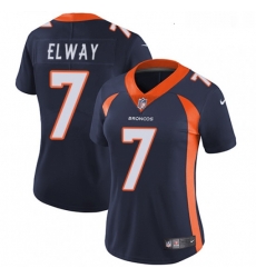 Womens Nike Denver Broncos 7 John Elway Navy Blue Alternate Vapor Untouchable Limited Player NFL Jersey