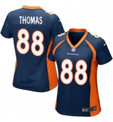 Womens Nike Denver Broncos 88 Demaryius Thomas Game Navy Blue Alternate NFL Jersey