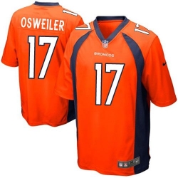 Nike Broncos #17 Brock Osweiler Orange Team Color Youth Stitched NFL New Elite Jersey