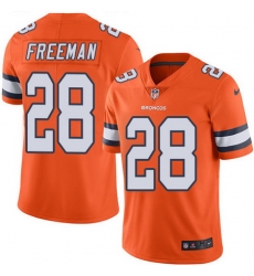 Nike Broncos #28 Royce Freeman Orange Youth Stitched NFL Limited Rush Jersey