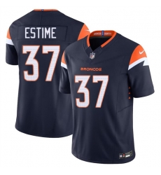 Youth Denver Broncos 37 Audric Estime Navy 2024 F U S E  Alternate Vapor Limited Stitched Football Jersey