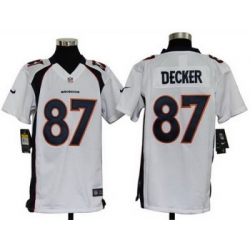 Youth Nike Denver Broncos 87# Eric Decker White Nike NFL Jerseys