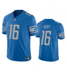 Men Detroit Lions 16 Jared Goff Blue 2023 F.U.S.E. Vapor Untouchable Limited Stitched Jersey