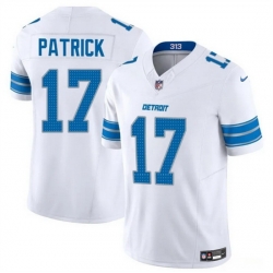 Men Detroit Lions 17 Tim Patrickn White 2024 F U S E Vapor Limited Stitched Jersey