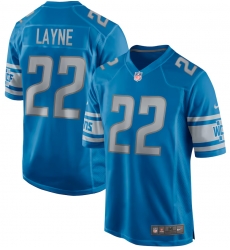 Men Detroit Lions #22 Bobby Layne Blue Vapor Limited Stitched Jersey