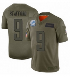 Womens Detroit Lions 9 Matthew Stafford Limited Camo 2019 Salute to Service Football Jersey