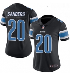 Womens Nike Detroit Lions 20 Barry Sanders Limited Black Rush Vapor Untouchable NFL Jersey