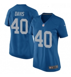 Womens Nike Detroit Lions 40 Jarrad Davis Game Blue Alternate NFL Jersey