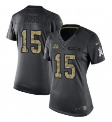 Womens Nike Cincinnati Bengals 15 John Ross Limited Black 2016 Salute to Service NFL Jersey