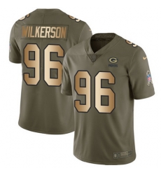 Nike Packers #96 Muhammad Wilkerson Olive Gold Youth Stitched NFL Limited 2017 Salute to Service Jersey