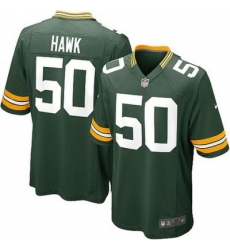 Youth Nike Green Bay Packers 50# A.J. Hawk Game Team Green Color Jersey