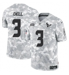 Men Houston Texans 3 Tank Dell 2024 F U S E Arctic Camo Salute To Service Limited Stitched Football Jersey