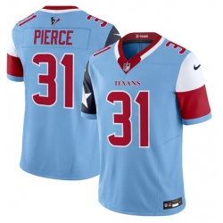 Men Houston Texans 31 Dameon Pierce Blue 2024 F U S E  V5 Limited Stitched Football Jersey