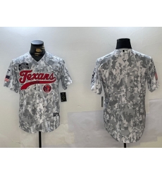 Men Houston Texans Blank Camo With Patch Cool Base Stitched Baseball Jersey 1