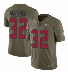 Men Nike Houston Texans 32 Tyrann Mathieu Limited Olive 2017 Salute to Service NFL Jersey