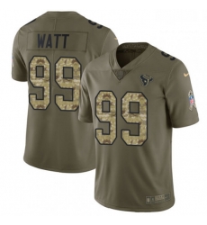 Men Nike Houston Texans 99 JJ Watt Limited OliveCamo 2017 Salute to Service NFL Jersey