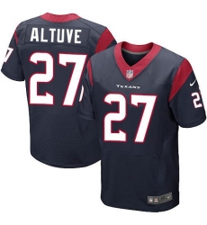 Nike Texans #27 Jose Altuve Navy Blue Team Color Mens Stitched NFL Elite Jersey