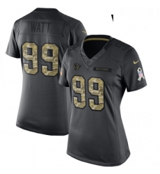 Womens Nike Houston Texans 99 JJ Watt Limited Black 2016 Salute to Service NFL Jersey