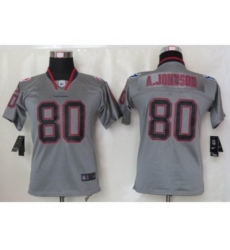 Nike Youth Houston Texans #80 Andre Johnson Grey Jerseys(Lights Out Elite)