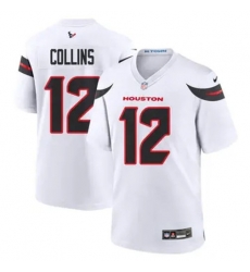 Youth Houston Texans 12 Nico Collins White 2024 2nd Alternate F U S E Vapor Stitched Jersey