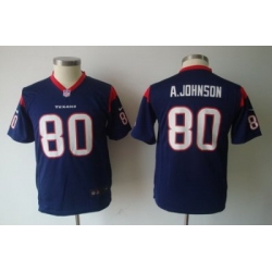 Youth Nike Houston Texans #80 Andre Johnson Blue Jerseys