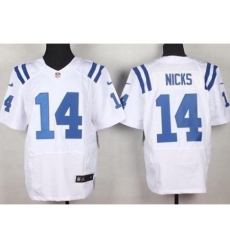 Nike Indianapolis Colts 14 Hakeem Nicks White Elite NFL Jersey