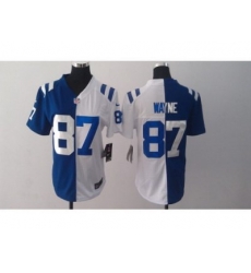 Nike Women Indianapolis Colts #87 Reggie Wayne white-blue jerseys[Elite split]