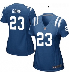 Womens Nike Indianapolis Colts 23 Frank Gore Game Royal Blue Team Color NFL Jersey