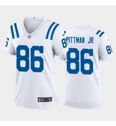 women mike pittman jr. indianapolis colts white game jersey