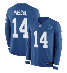 Youth Zach Pascal Limited Jersey 14 Football Indianapolis Colts Blue Therma Long 