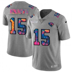 Jacksonville Jaguars 15 Gardner Minshew II Men Nike Multi Color 2020 NFL Crucial Catch NFL Jersey Greyheather