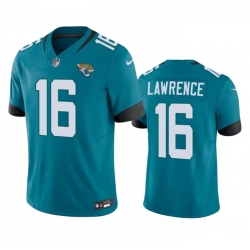 Men Jacksonville Jaguars 16 Trevor Lawrence Teal 2023 F U S E Vapor Untouchable Limited Stitched Jersey