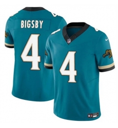 Men Jacksonville Jaguars 4 Tank Bigsby Teal 2024 F U S E Prowler Throwback Vapor Limited Stitched Football Jersey