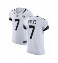 Men Jacksonville Jaguars 7 Nick Foles White Vapor Untouchable Elite Player Football Jersey