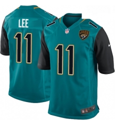 Men Nike Jacksonville Jaguars 11 Marqise Lee Game Teal Green Team Color NFL Jersey