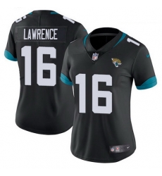 Women Nike Jacksonville Jaguars 16 Trevor Lawrence Black Team Color Women Stitched NFL Vapor Untouchable Limited Jersey