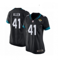 Womens Jacksonville Jaguars 41 Josh Allen Game Black Team Color Football Jersey