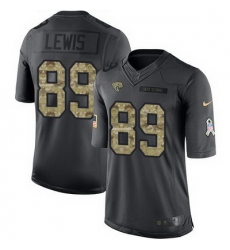 Nike Jaguars #89 Marcedes Lewis Black Youth Stitched NFL Limited 2016 Salute to Service Jersey