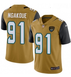 Youth Nike Jacksonville Jaguars 91 Yannick Ngakoue Limited Gold Rush Vapor Untouchable NFL Jersey