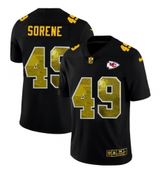 Kansas City Chiefs 49 Daniel Sorensen Men Black Nike Golden Sequin Vapor Limited NFL Jersey