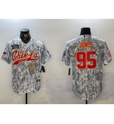 Men Kansas City Chiefs 95 Chris Jones 2024 Arctic Camo Salute To Service Stitched Baseball Jersey 1