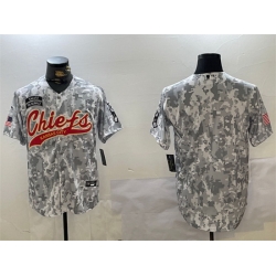 Men Kansas City Chiefs Blank 2024 Arctic Camo Salute To Service Stitched Baseball Jersey