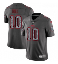 Men Nike Kansas City Chiefs 10 Tyreek Hill Gray Static Vapor Untouchable Limited NFL Jersey