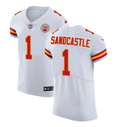 Nike Chiefs #1 Leon Sandcastle White Mens Stitched NFL Vapor Untouchable Elite Jersey